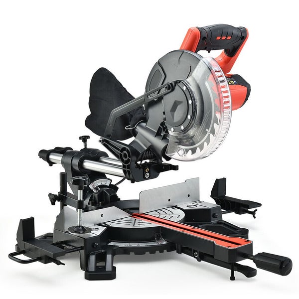 210mm 1500W Sliding Compound Mitre Saw Drop 8" Single Bevel Miter Carousel 1