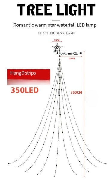 NEW Waterproof Solar Christmas Waterfall Fairy String Lights Party lights Carousel 2