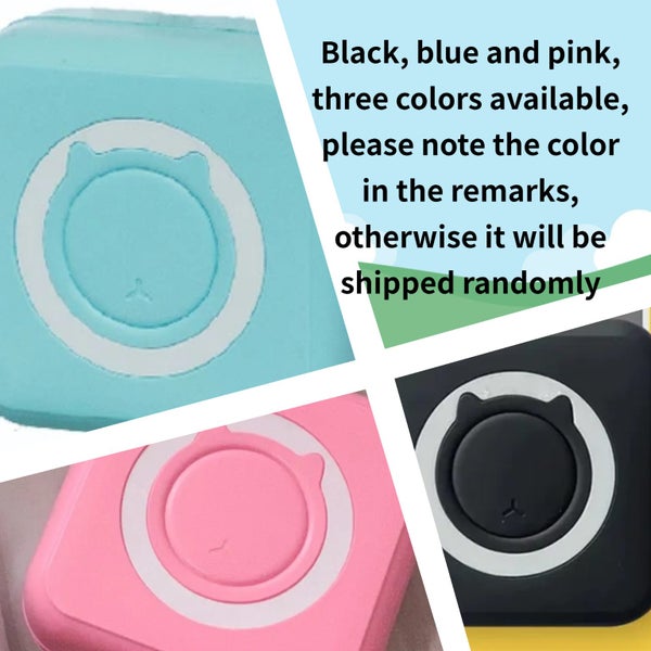 Portable Pocket mini Label Wireless Bluetooth inkless Sticker Printer +13 rolls Carousel 2