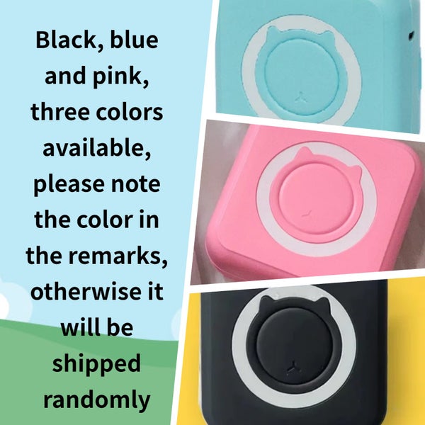 Portable Pocket mini Label Wireless Bluetooth inkless Sticker Printer +13 rolls Carousel 8