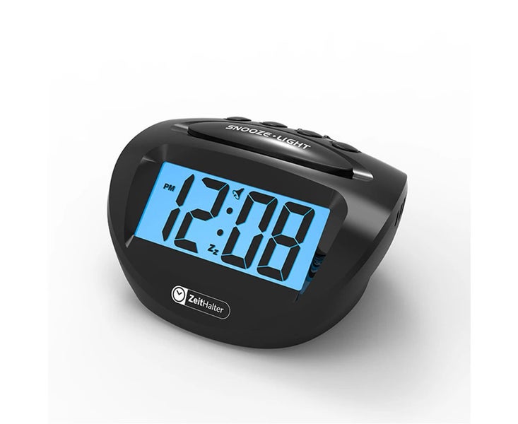 Digital Plastic LCD Screen Alarm Clock Snooze Large Display Ascending Sound E... Carousel 1