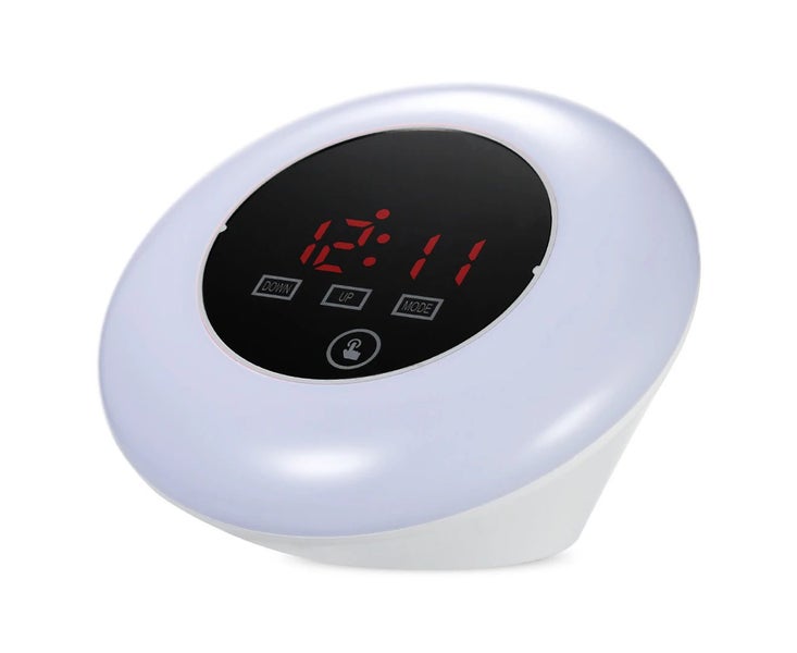 white TS - S23 LED Display Digital Thermometer Hygrometer With Desk Table Clo... Carousel 1