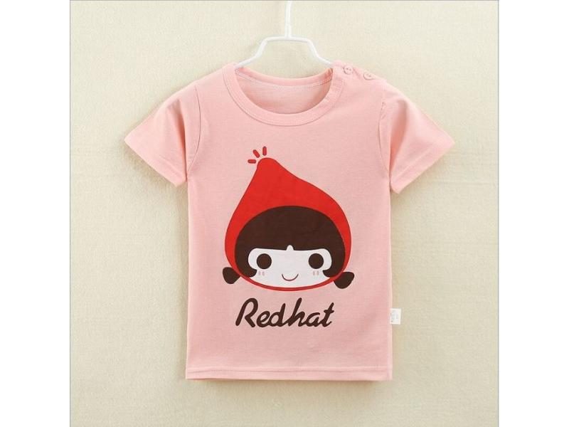 Girls Boys Short Sleeve T-shirt Baby Kids Unisex Cartoon Cotton Tops Tee Shirt Carousel 1