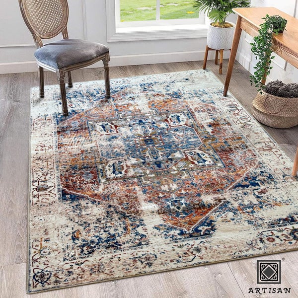 Vintage Floor Mat Rugs 160x 230cm MACHINE WASHABLE Carousel 1