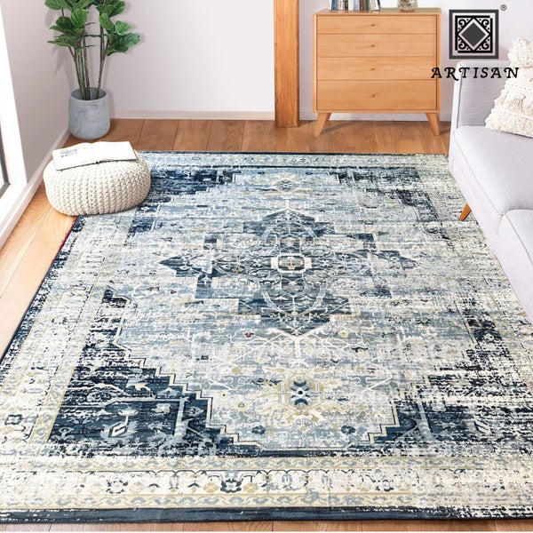 Vintage Floor Mat Rugs 120 x 160cm MACHINE WASHABLE Carousel 1