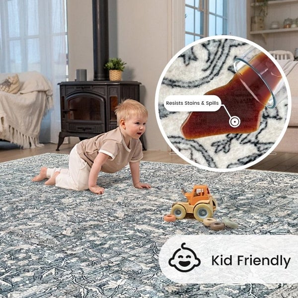 Vintage Floor Mat Rugs 160x 230cm MACHINE WASHABLE Carousel 8