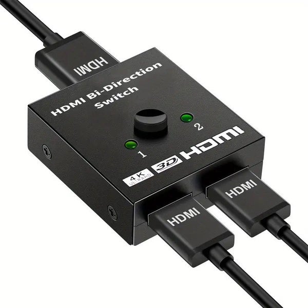 NEW HDMI Switch 4K@60Hz HDMI Splitter, Bi-Directional Switcher 2 In 1 Out Carousel 1