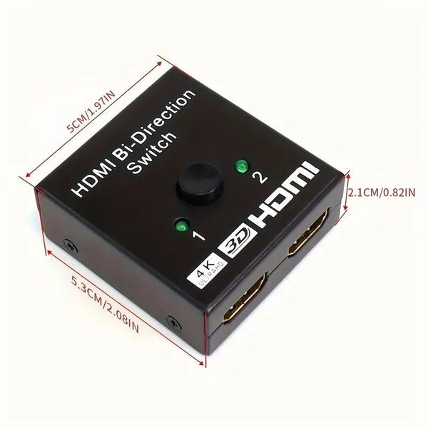 NEW HDMI Switch 4K@60Hz HDMI Splitter, Bi-Directional Switcher 2 In 1 Out Carousel 2