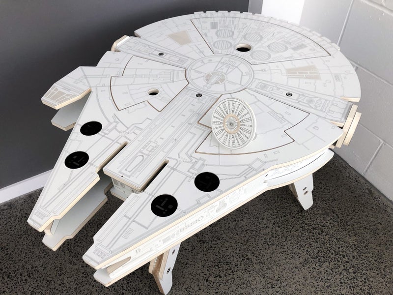Star Wars Millennium Falcon Inspired Kids Table - Kids Desk - Side Table Carousel 1