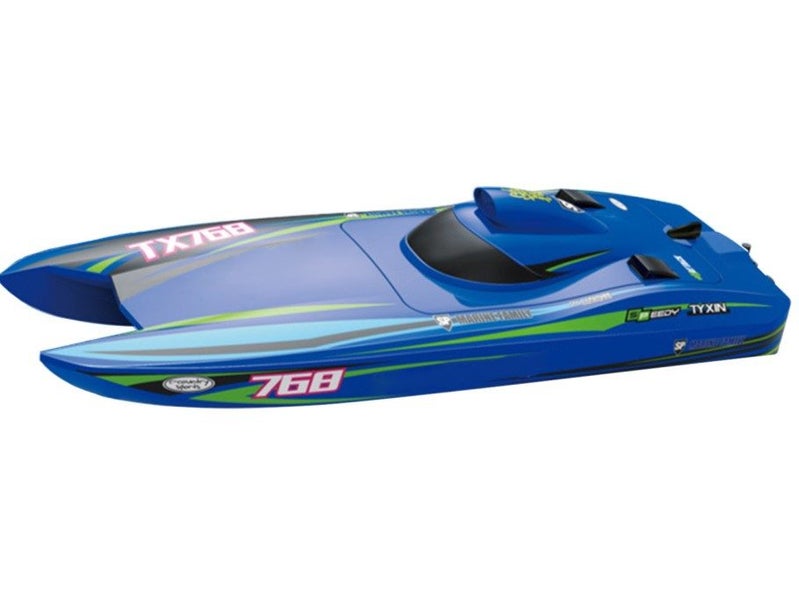 TX768 Super Dino 2.4GHz Rc Jet Boat 30km/h Brushless Turbojet Speedboat [Blue] Carousel 1