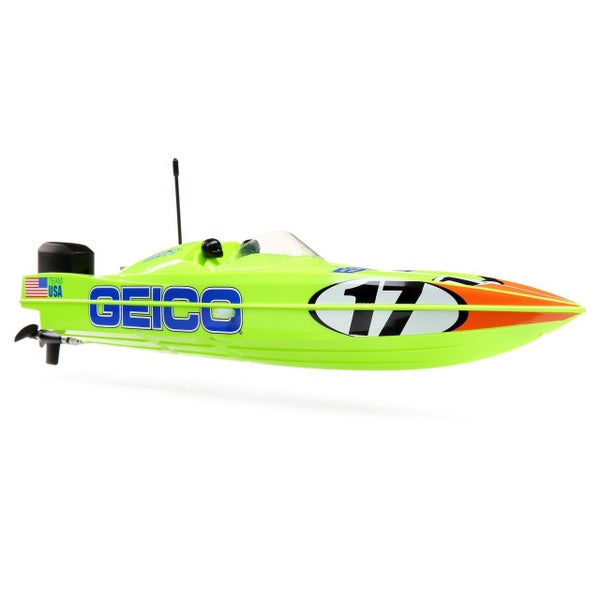 Proboat Miss GEICO 17" Power Boat Deep V w/SMART Charger & Battery:RTR PRB080... Carousel 2