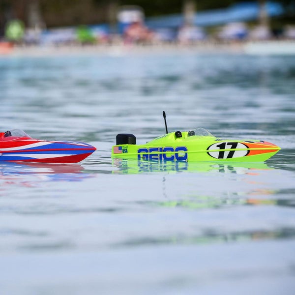 Proboat Miss GEICO 17" Power Boat Deep V w/SMART Charger & Battery:RTR PRB080... Carousel 11