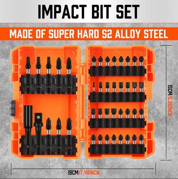 Impact Magnetic Screwdriver Bits Set 42PC Carousel 1