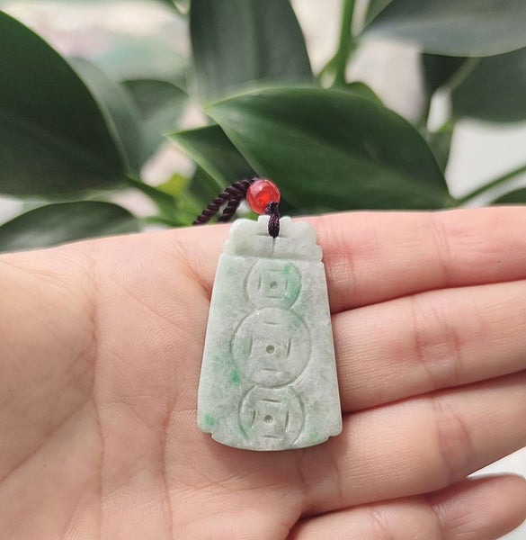 (100% Natural Jade) Green Jade Pendant Necklace NGS5SH-48 Carousel 2