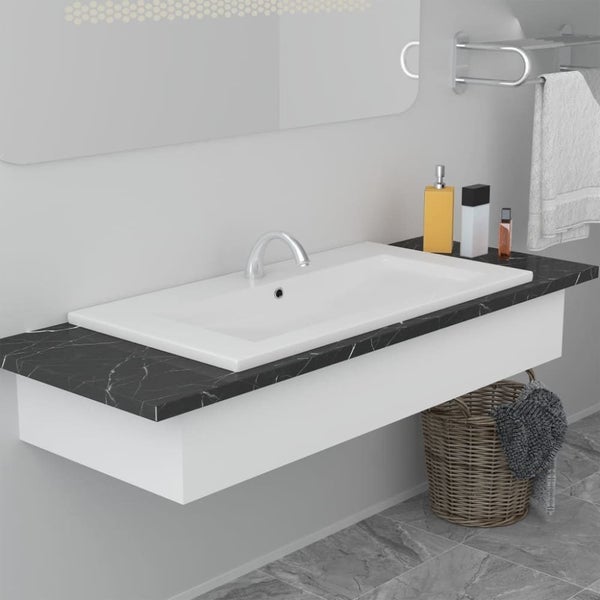 Nz Local Stock-built-in Basin 81x39.5x18.5 Cm Ceramic White Oapblx Carousel 1