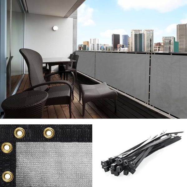 Balcony Privacy Screen Fence Protection Shade Sail Garden Porch Patio Shade Mesh Carousel 1