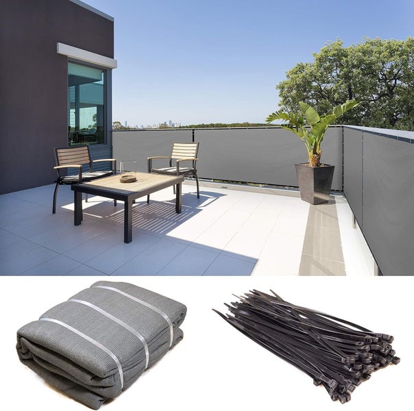 Balcony Privacy Screen Fence Protection Shade Sail Garden Porch Patio Shade Mesh Carousel 15