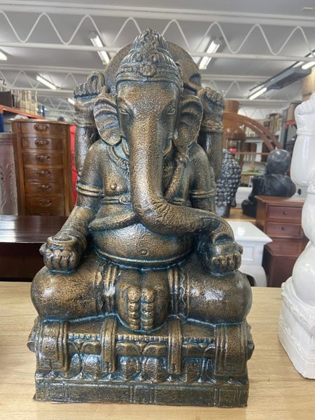 fibre cement ganesh statue - gold Carousel 1