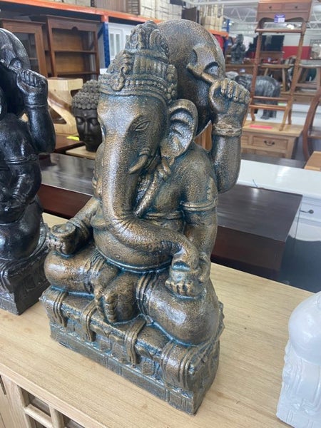 fibre cement ganesh statue - gold Carousel 2