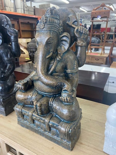 fibre cement ganesh statue - gold Carousel 3
