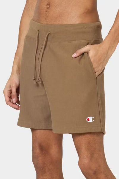 Champion Mens Reverse Weave Terry Short in Midway Brown Carousel 1