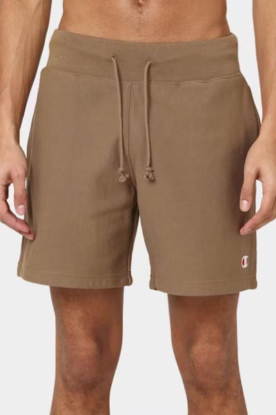 Champion Mens Reverse Weave Terry Short in Midway Brown Carousel 2