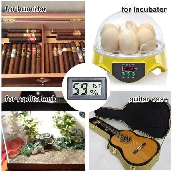 Room Thermometers 2Pack Mini Hygrometer Digital Indoor Greenhouse Garden Organ Carousel 5