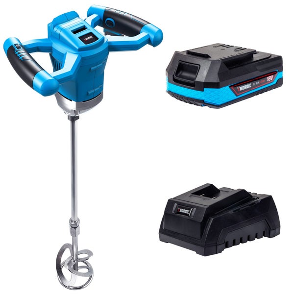 18v Li-ion Cordless Paint / Compound Mixer Kit 2AH Carousel 1