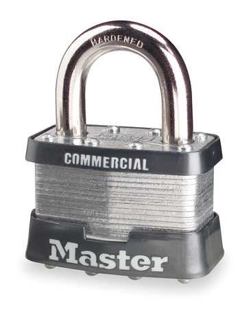 MASTER LOCK Keyed Padlock, 15/16 in, Rectangle, Silver 4T082 Carousel 1