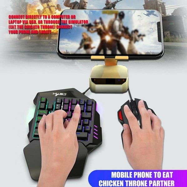 Single Hand One Handed Gaming Keyboard 35 Keys Rgb Backlit Mini Keypad Mouse Se Carousel 4