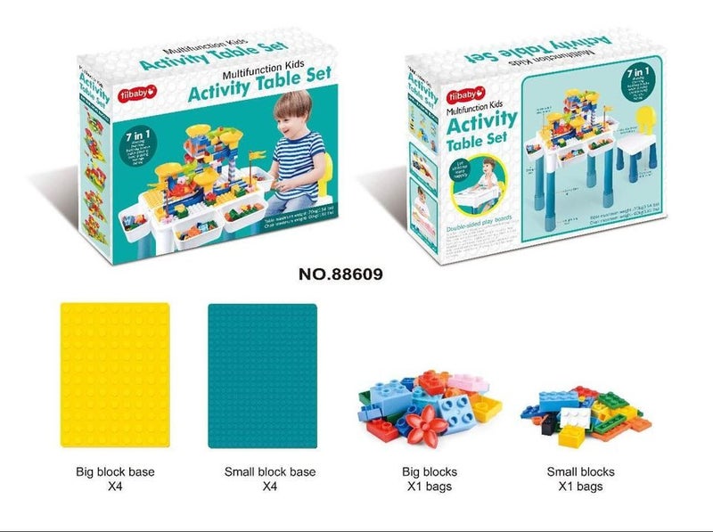Multifunctional kids Building Blocks Activity table Carousel 2