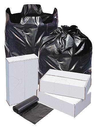 GRAINGER Trash Bags, 42 gal., Black, PK32 460X57 Carousel 1