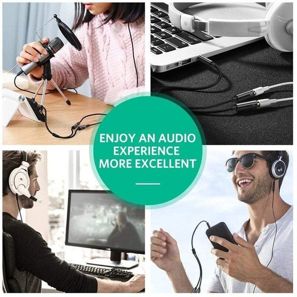Audio Video Cables 3.5Mm Jack Aux Splitter For Headphone Earphone Adapter Microp Carousel 4