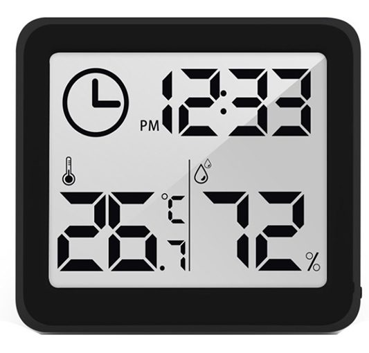 Multiultifunctional - Temperature & Humidity Monitor (Black) Carousel 1