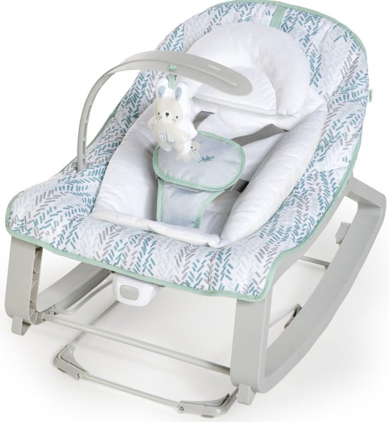 Ingenuity Keep Cozy 3-in-1 Grow With Me Bounce & Rock Seat - Spruce Carousel 1