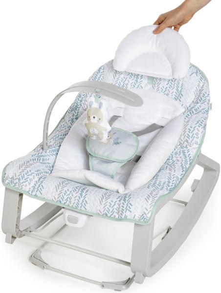 Ingenuity Keep Cozy 3-in-1 Grow With Me Bounce & Rock Seat - Spruce Carousel 2