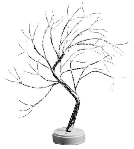 LED Fire Tree Silver Lantern with Base Carousel 2