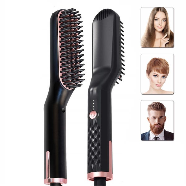 2IN1 Hair Straightener Comb, Comb Straightener Beard Brush for Men Carousel 1