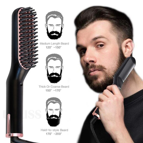2IN1 Hair Straightener Comb, Comb Straightener Beard Brush for Men Carousel 2