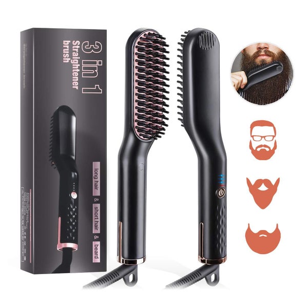 2IN1 Hair Straightener Comb, Comb Straightener Beard Brush for Men Carousel 6