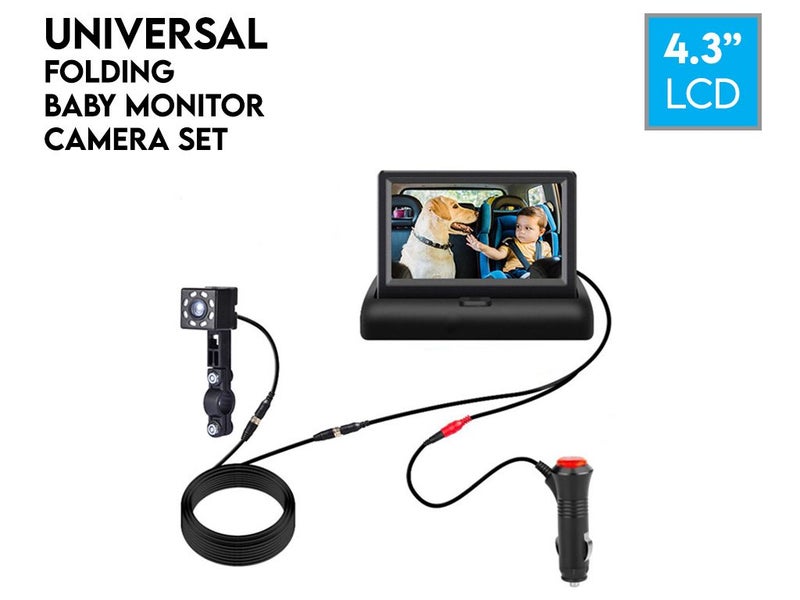 4.3" Baby Car Folding Monitor Seat Bracket Camera Set Carousel 1