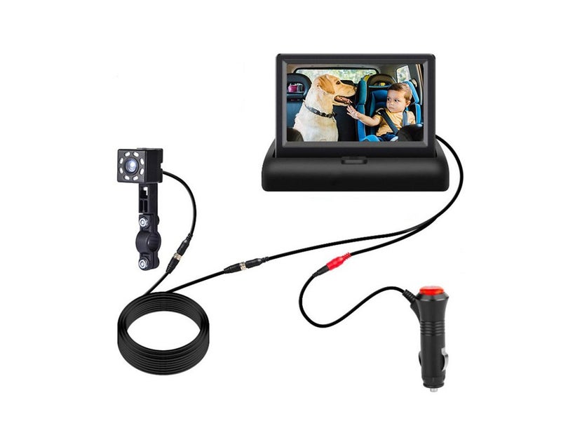 4.3" Baby Car Folding Monitor Seat Bracket Camera Set Carousel 2
