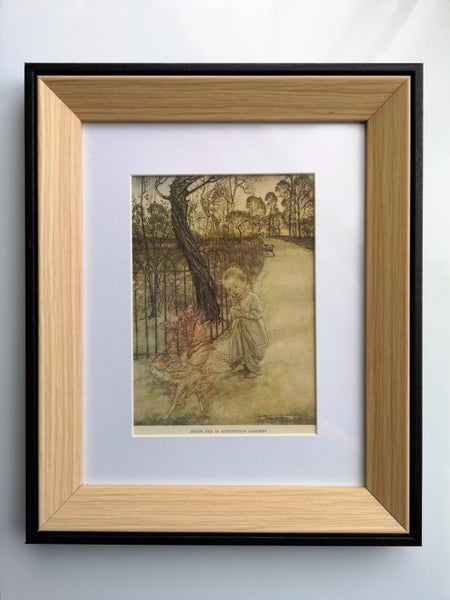 Framed Genuine Colour plate illustrated by Arthur Rackham - Peter Pan 1937 Carousel 1
