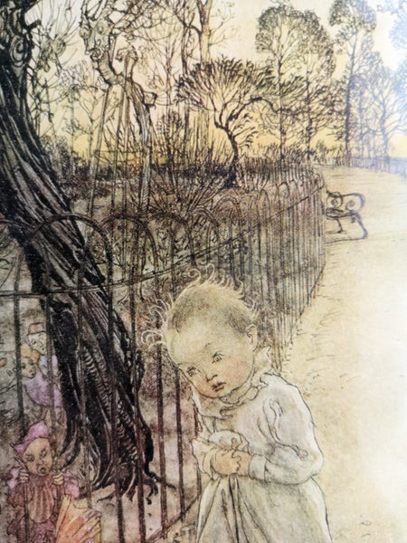 Framed Genuine Colour plate illustrated by Arthur Rackham - Peter Pan 1937 Carousel 2