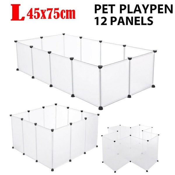 Dog Playpen 12 Panels Exercise Cage Tall Pet Pen Crate Dog Fence Carousel 1