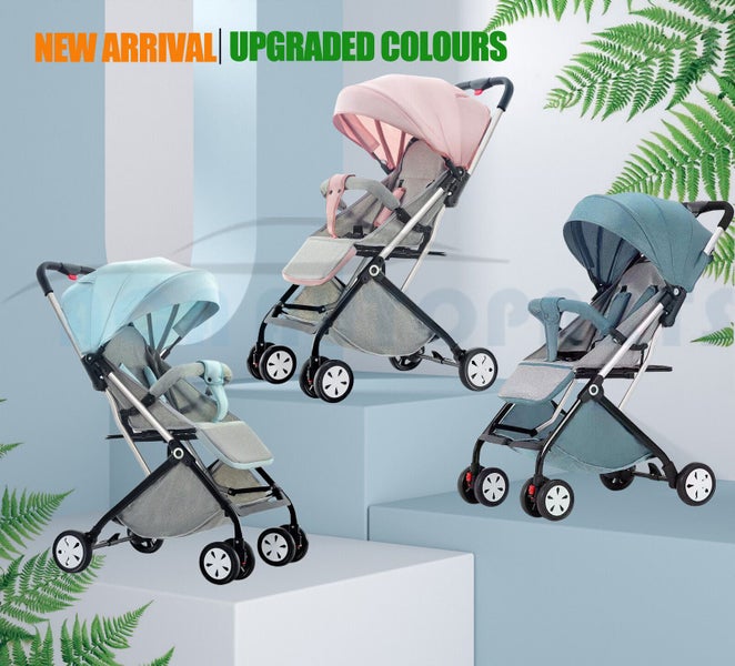 Pink Lightweight Compact Baby Stroller Pram Easy Fold Travel Easy Carry Carousel 2
