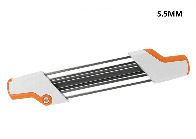 2 In 1 Metal Easy Chainsaw Chain File Sharpener 5.5mm for Stihl 7/32'' Chain Carousel 1
