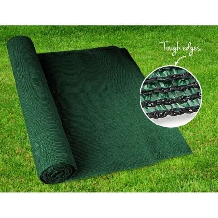 Instahut 90% Sun Shade Cloth Shadecloth Sail Roll Mesh 3.66x20m 195gsm Green Carousel 1