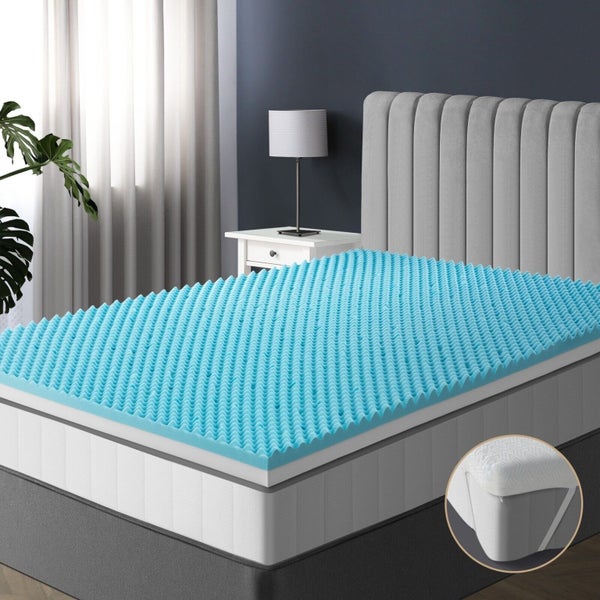 Bedra Memory Foam Mattress Topper Reversible Cool Gel Bed Mat 10cm King Carousel 1