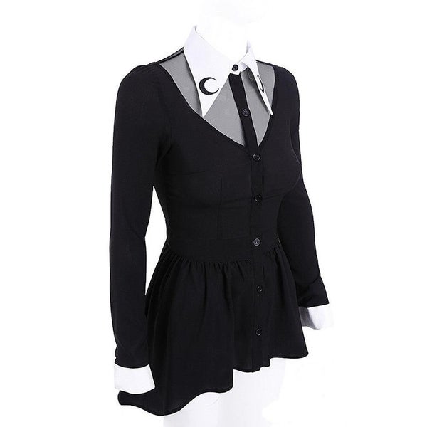 Restyle - LUNA SHIRT - Women's Top - Black Carousel 4